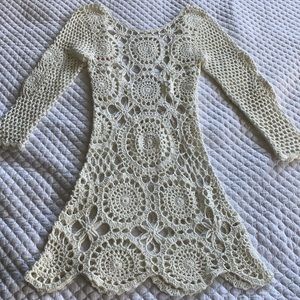 Knitted beach cover up